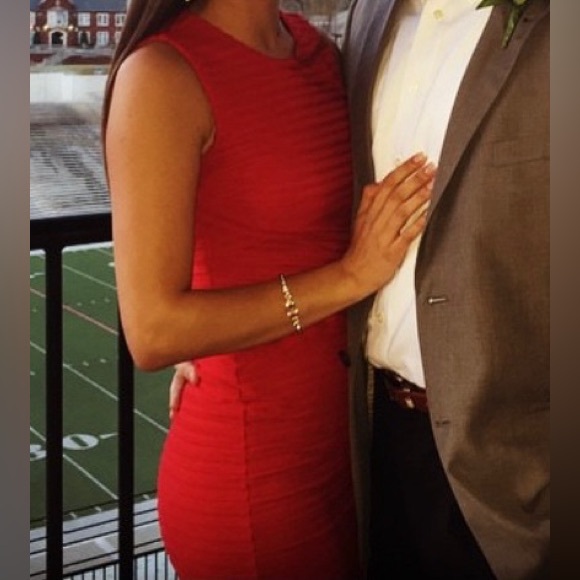 Calvin Klein Red Bodycon Dress - Picture 3 of 3